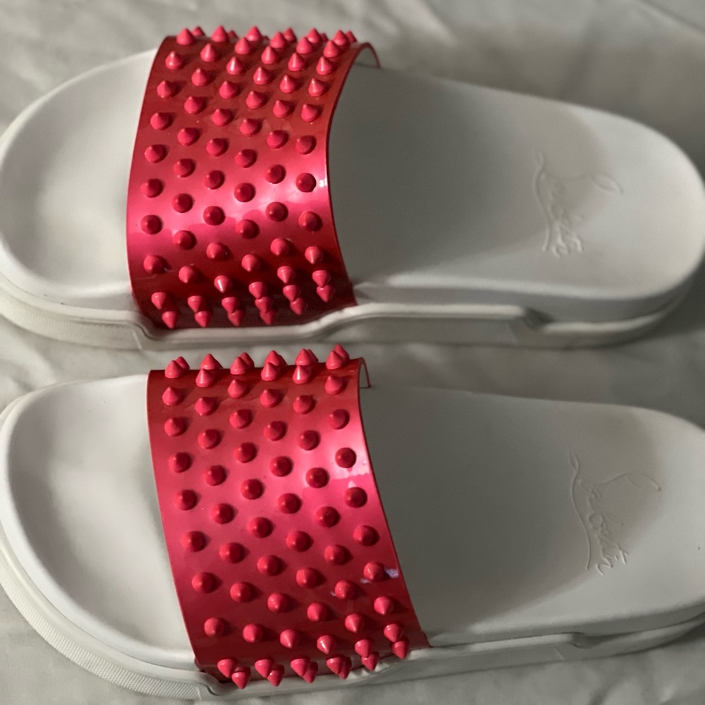 Christian Louboutin Pool Fun Donna Slides Sandals… - image 1